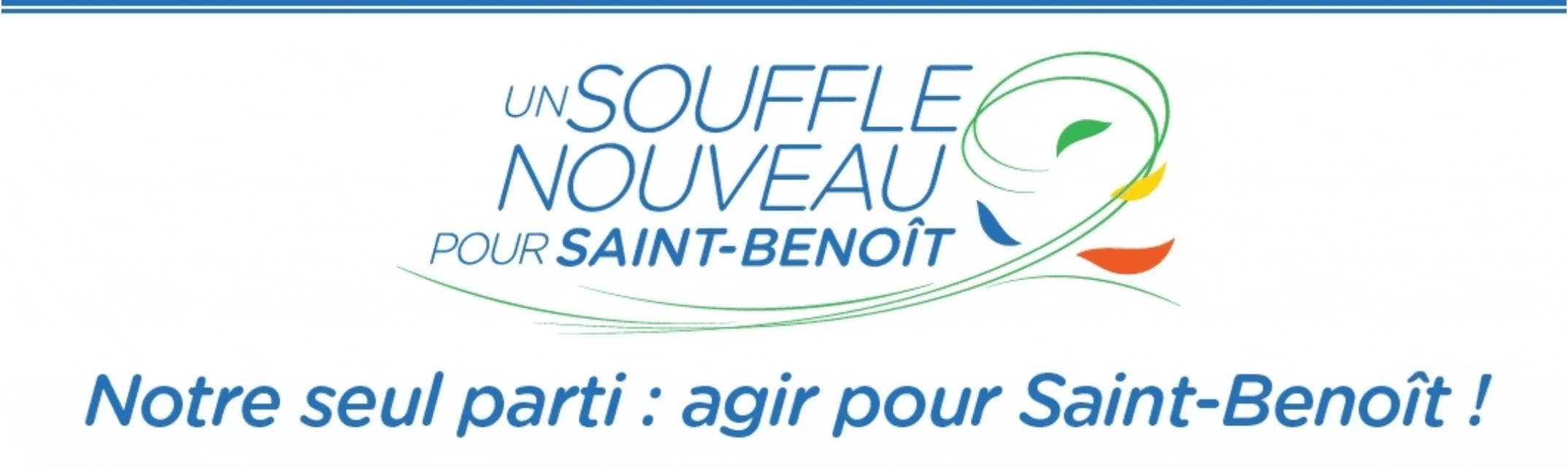 Logo animé de la campagne Un Souffle Nouveau pour Saint-Benoît